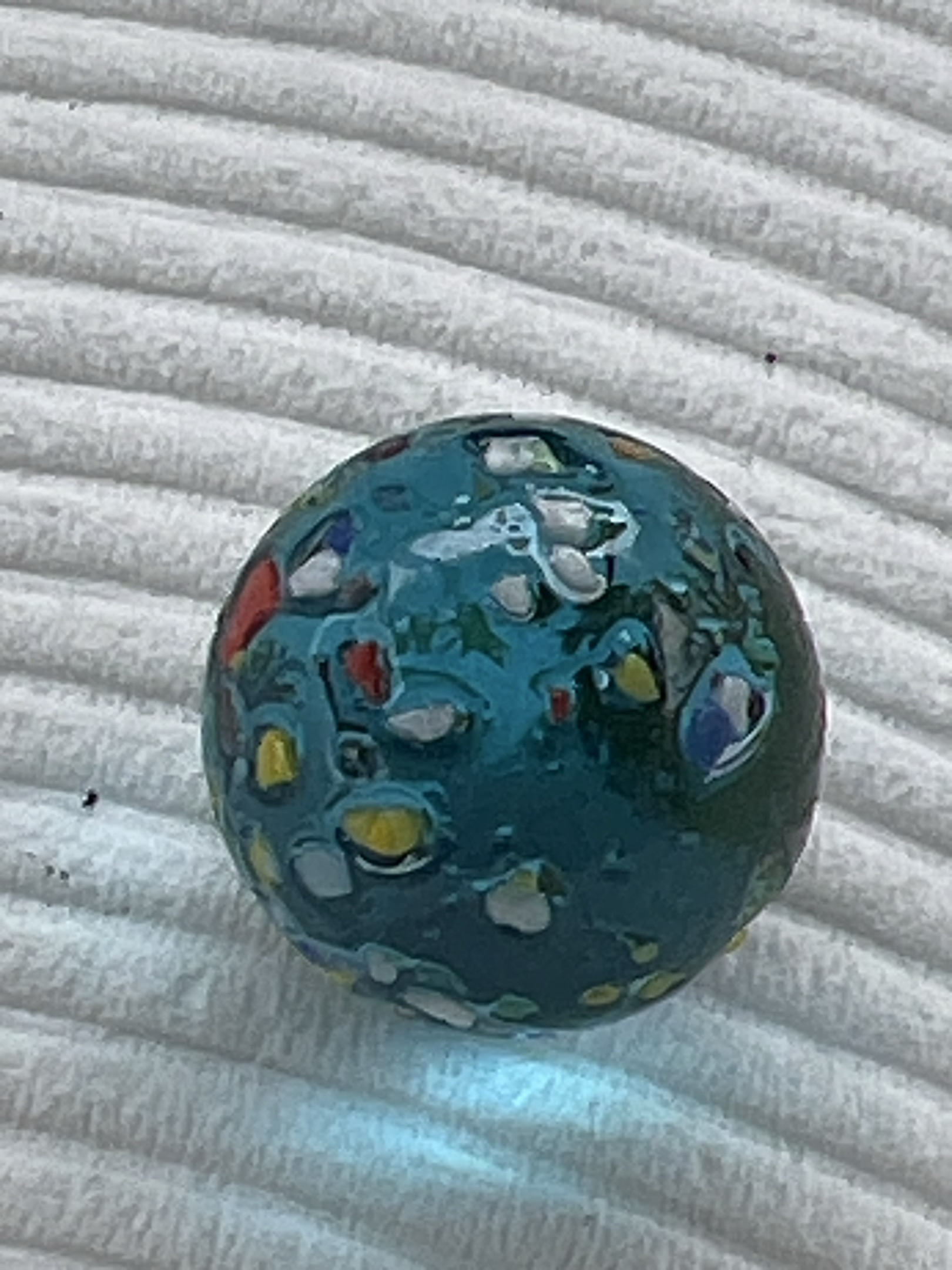 Confetti (Teal Base) by Vacor de Mexico (Mega Marbles)