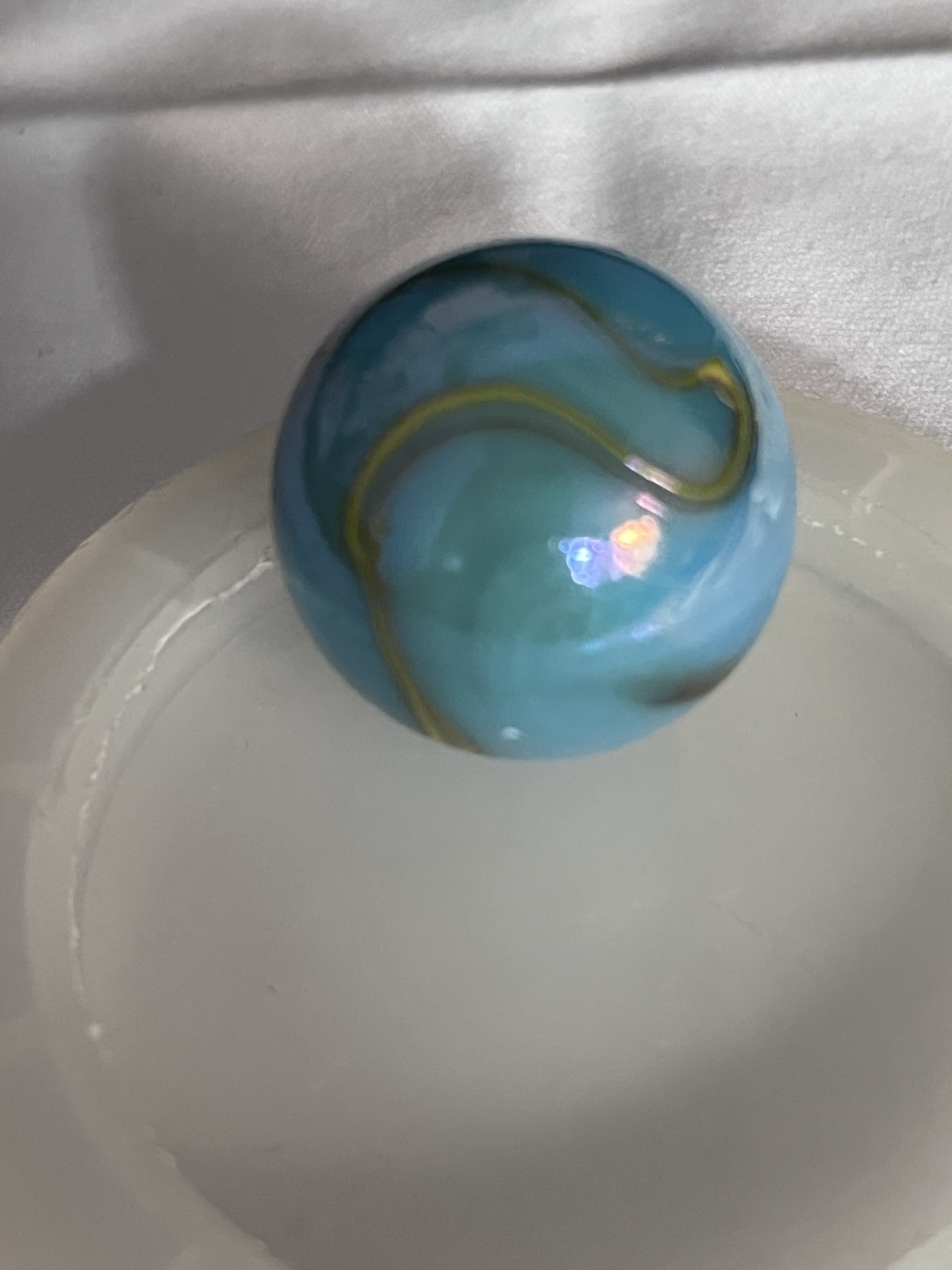 Jabo Classic Blue Teal and Yellow Swirl by Jabo, identification view