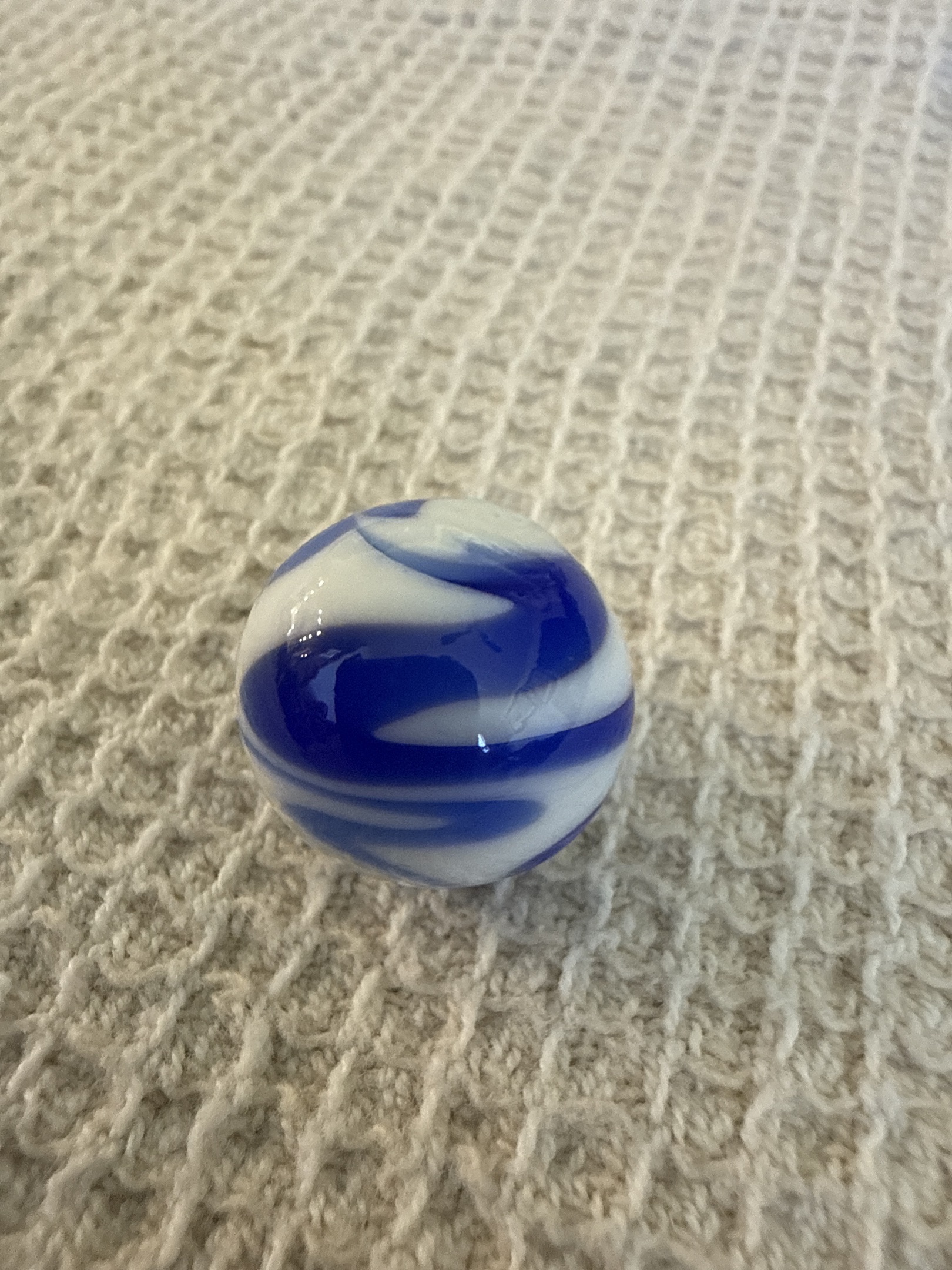 Blue & White Swirl by Vitro Agate Company
