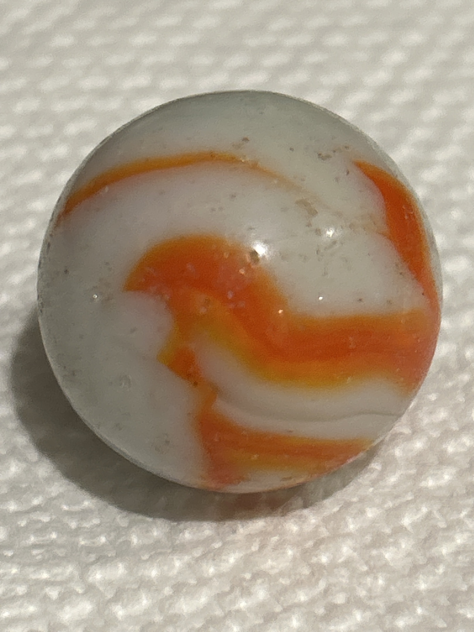 Orange and White Swirl by Alley Agate