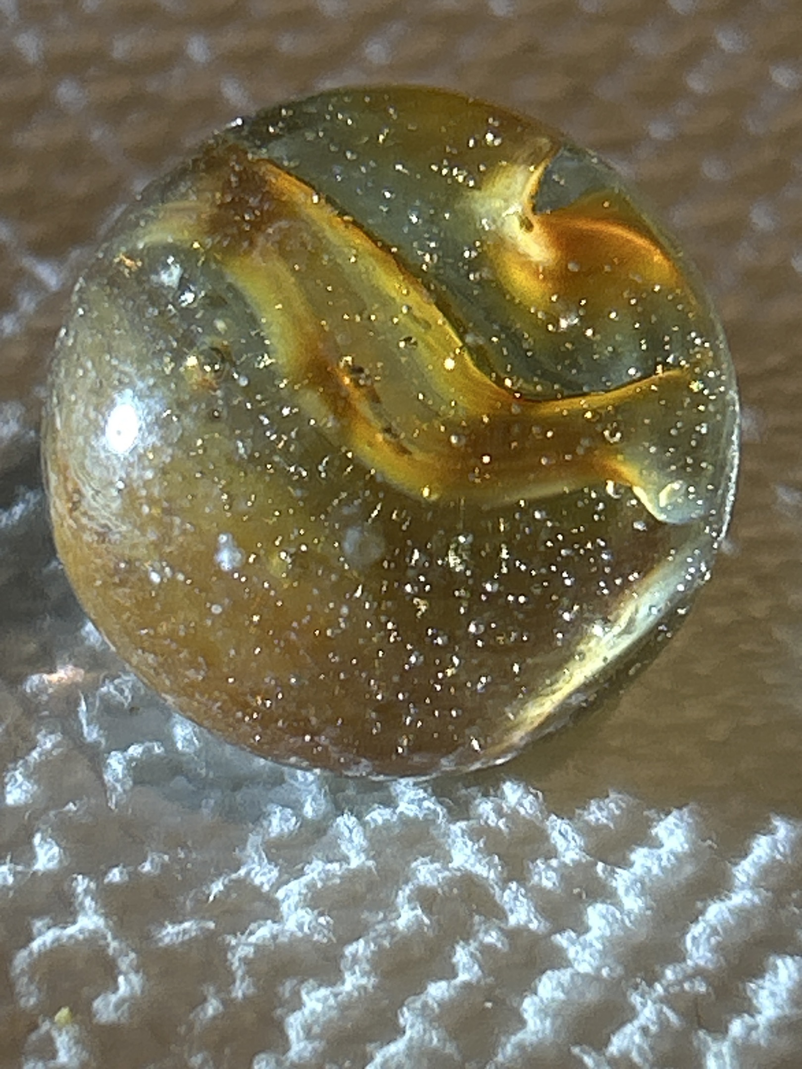 Fizzy Amber Swirl by Akro Agate
