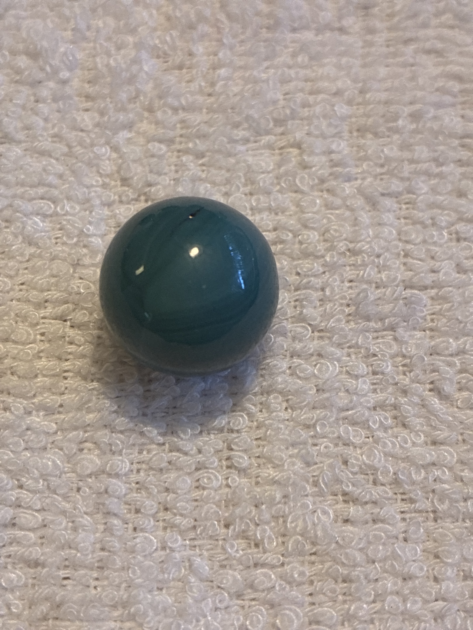 Teal Game Marble by Vitro Agate, identification view
