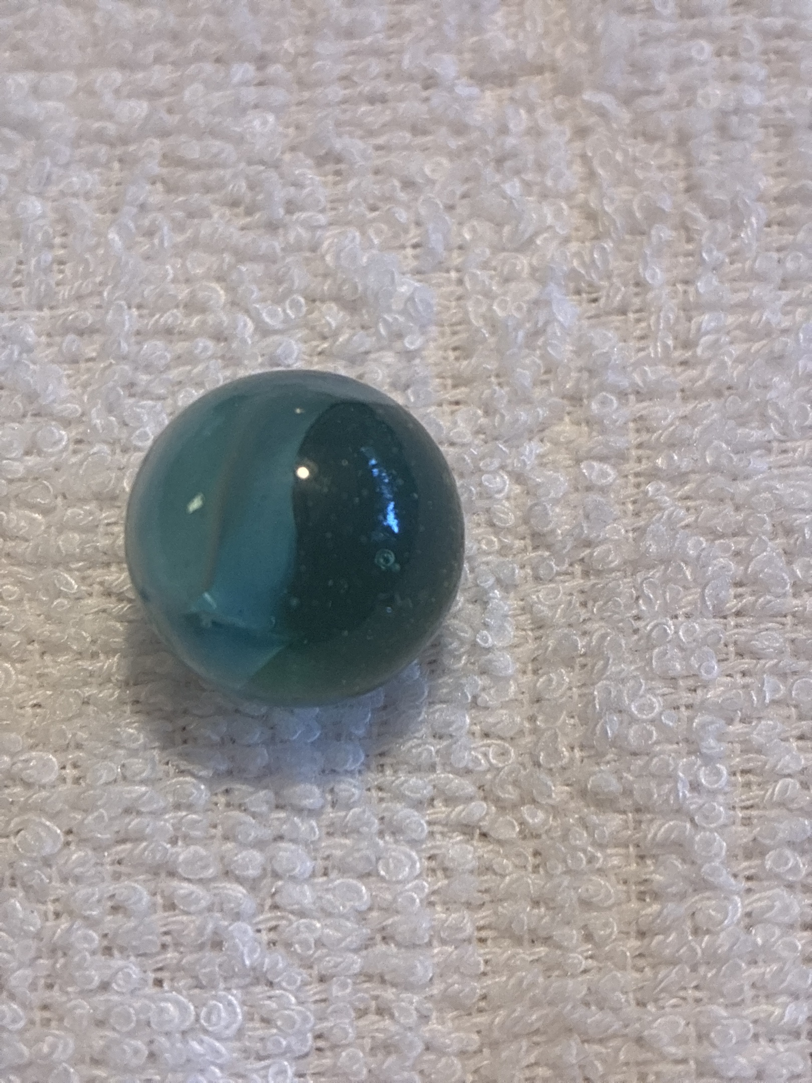 Teal and White Swirl by Alley Agate, identification view