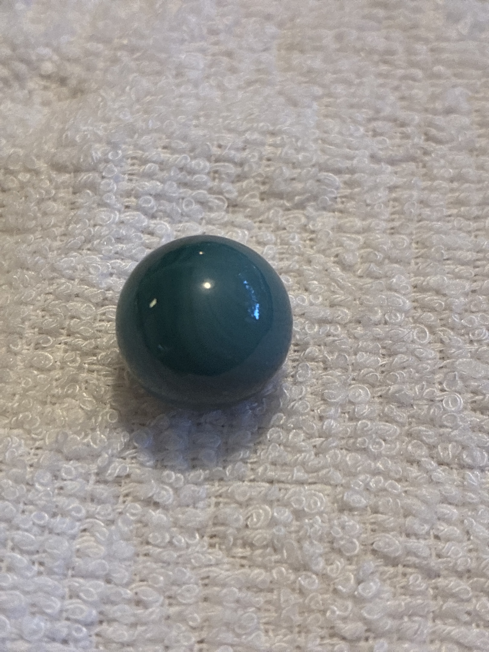 Teal/Green Swirl by Akro Agate Company, identification view
