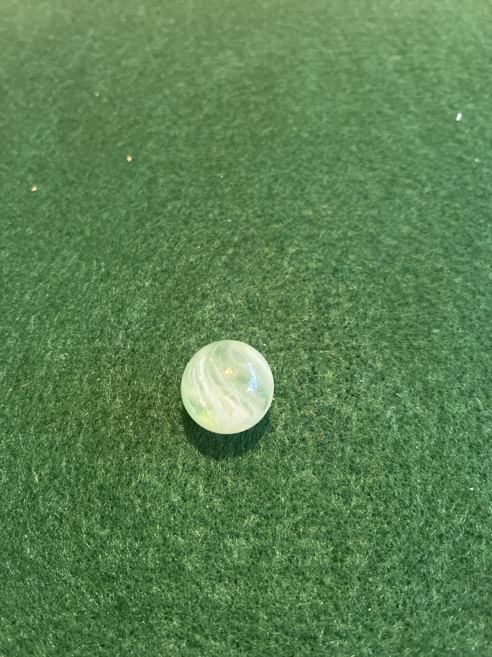 Green and White Swirl by Alley Agate, identification view