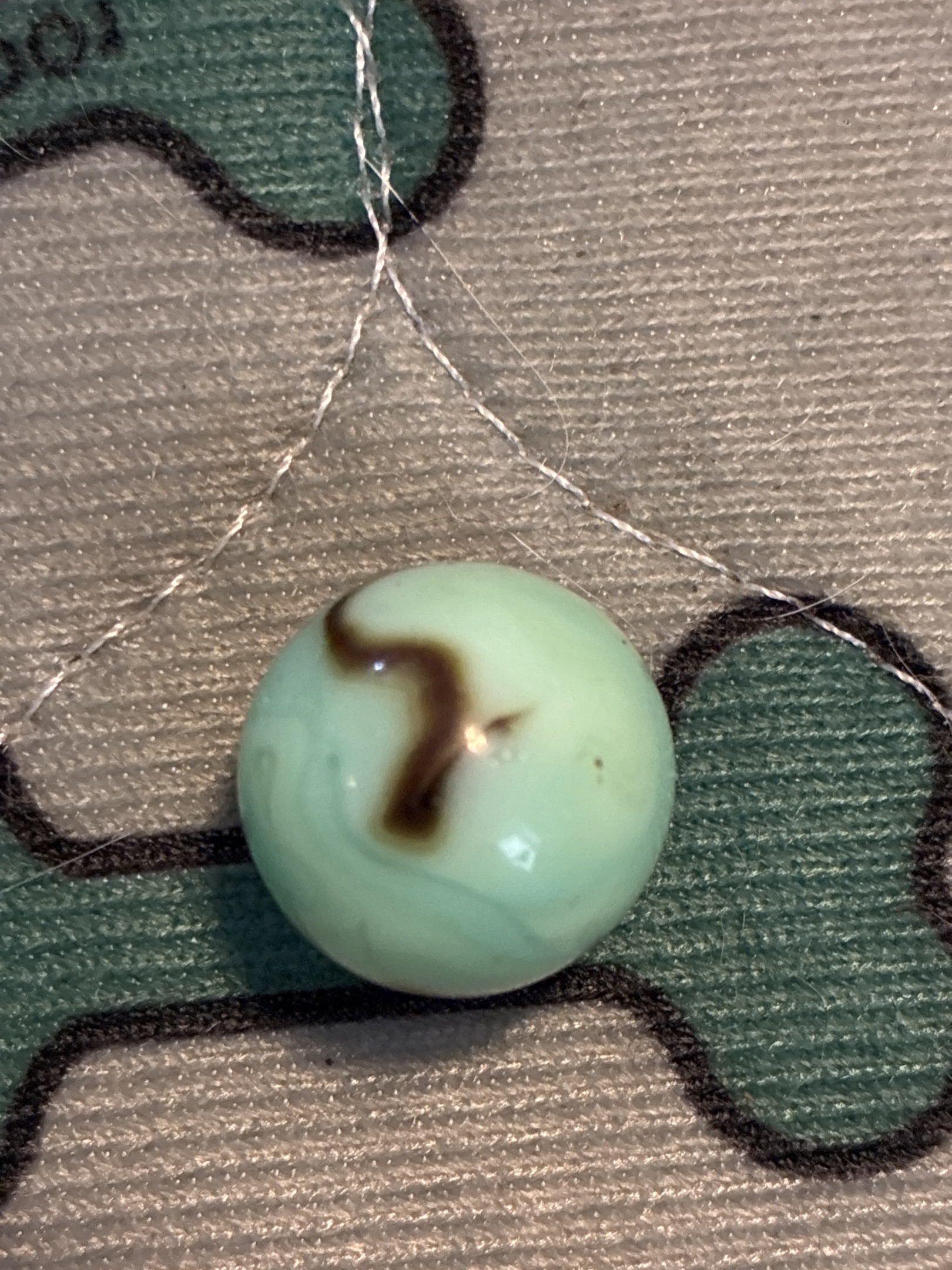 Mint & Brown Swirl (Pistachio) by Alley Agate Glass Company