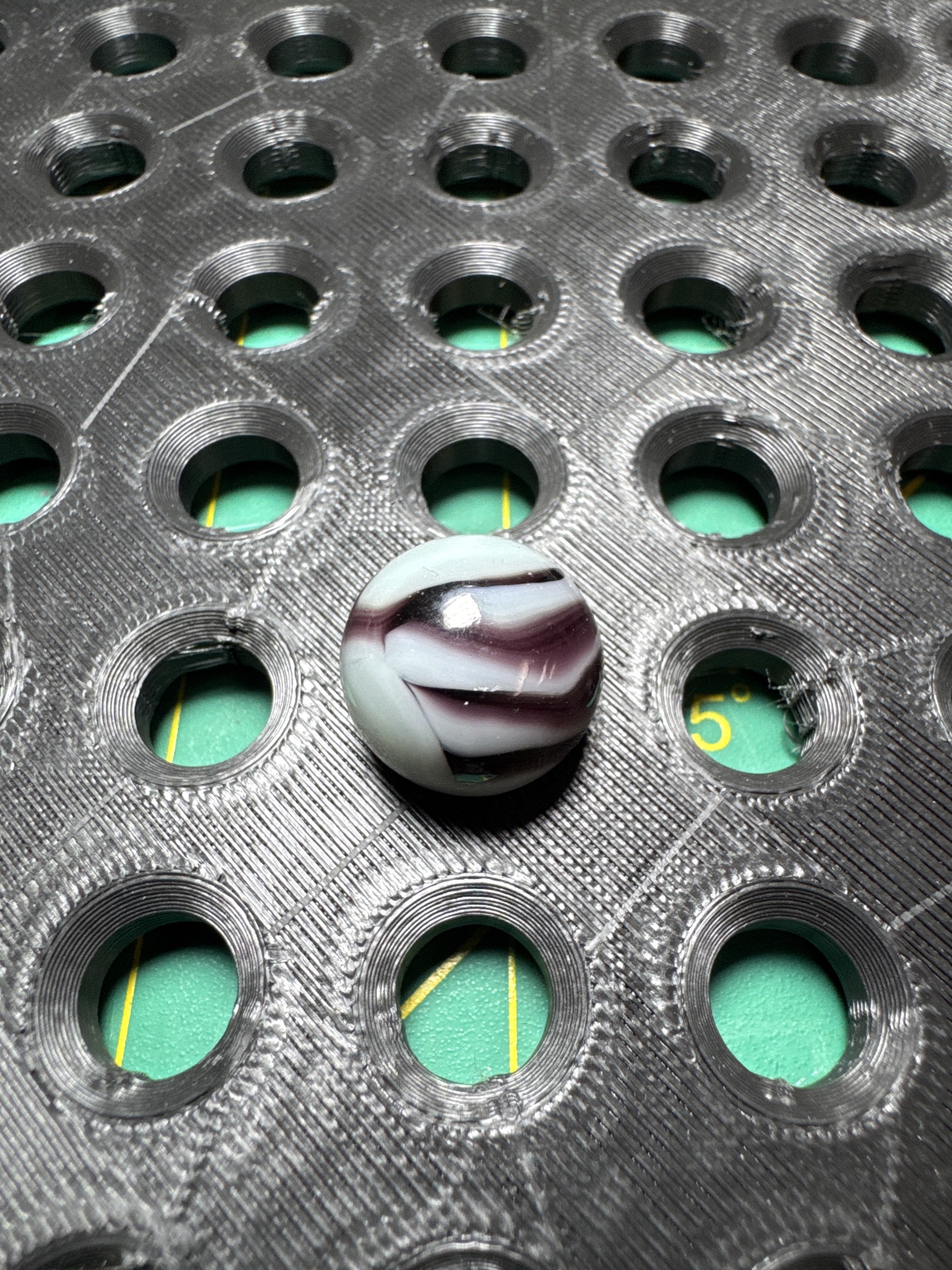 Purple and White Prize Name by Akro Agate Company