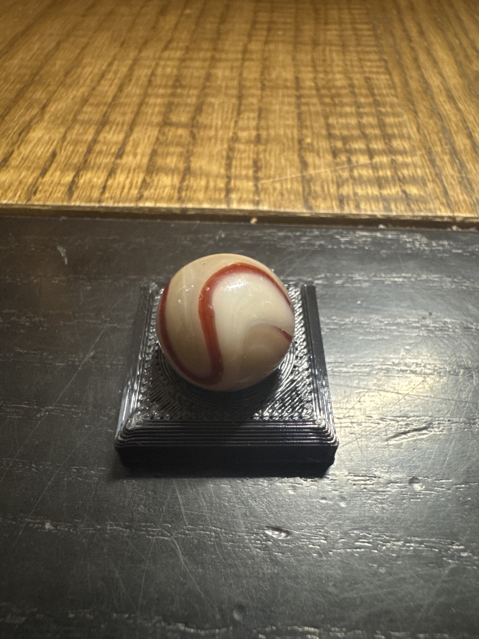 Red and White Swirl by Alley Agate