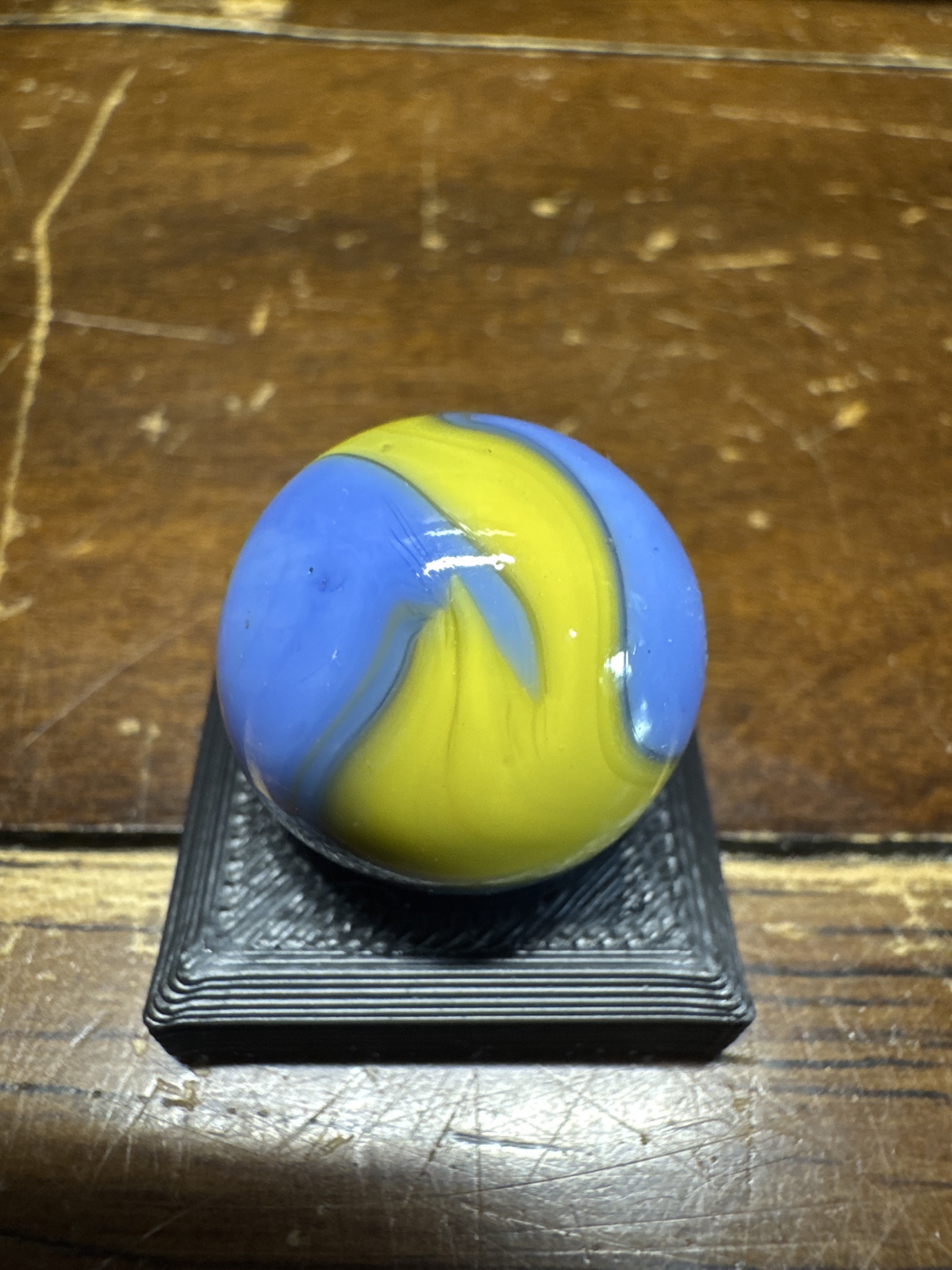 Blue and Yellow Swirl by Alley Agate