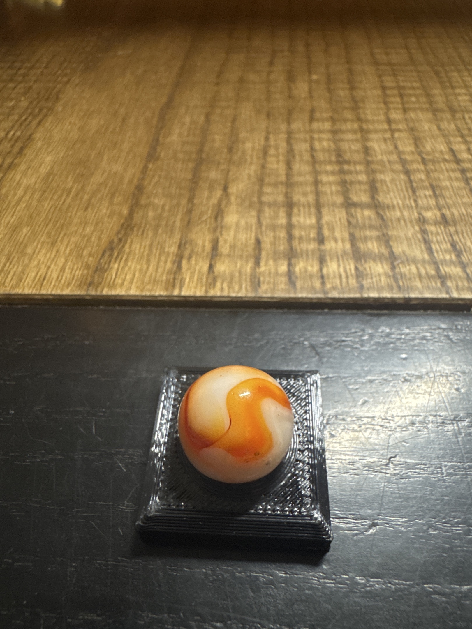 Orange Corkscrew by Akro Agate Company