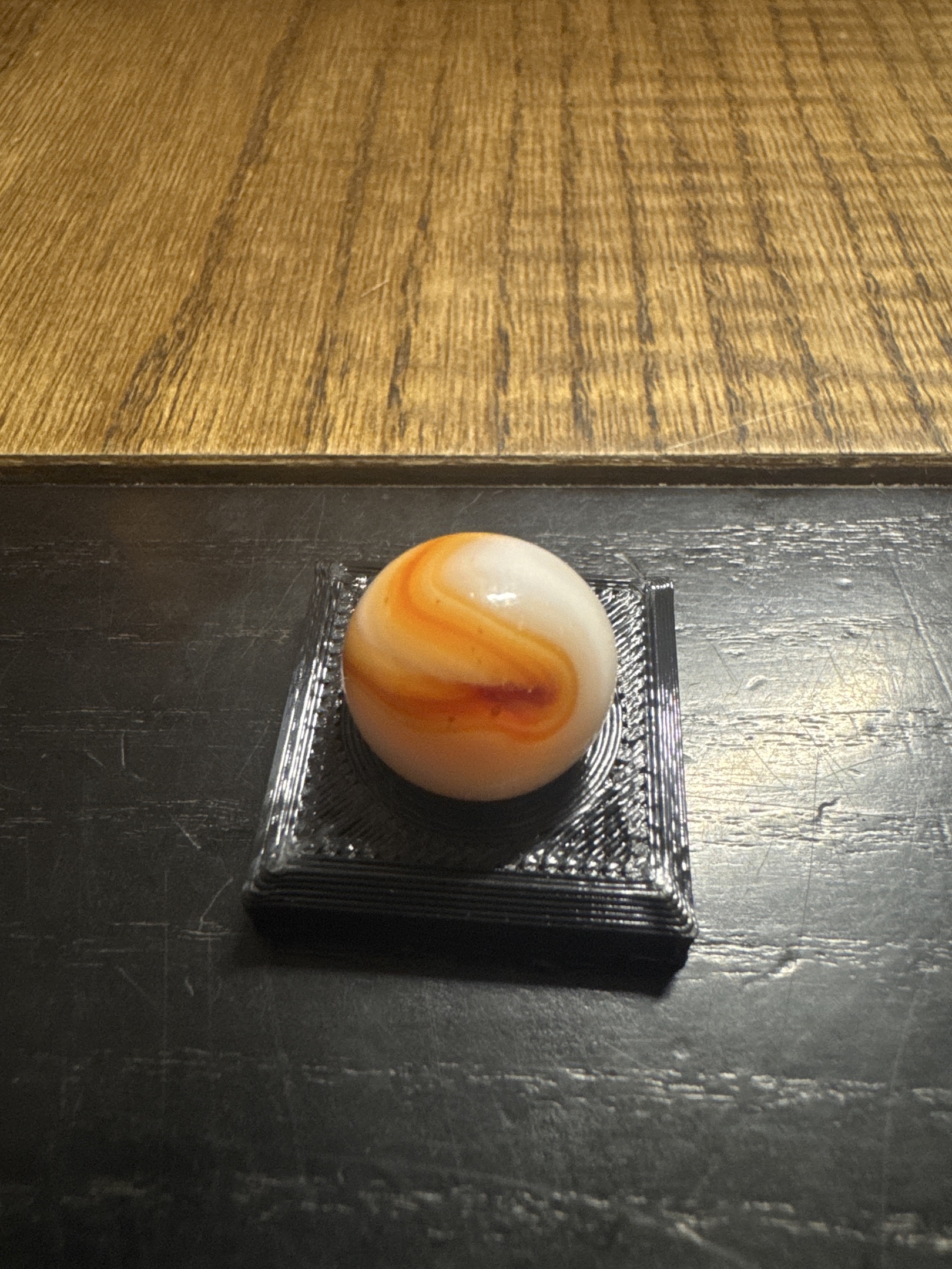 Orange Oxblood by Akro Agate Company
