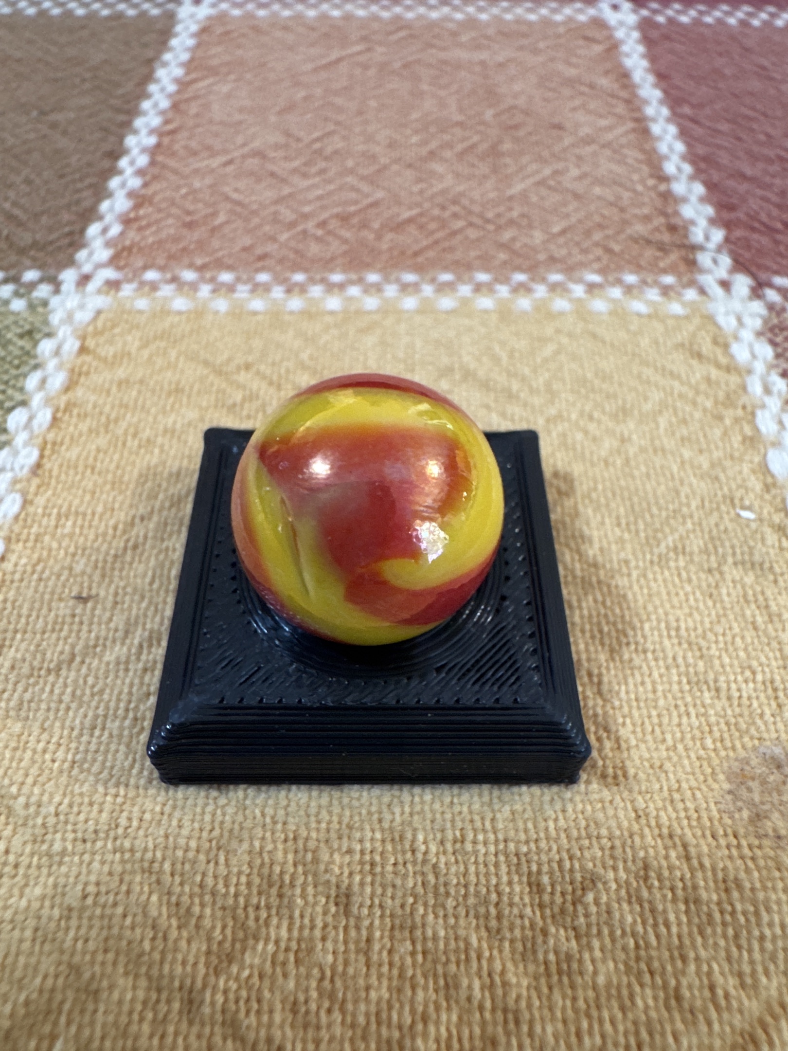 Red and Yellow Swirl (Sun) by Vitro Agate Company