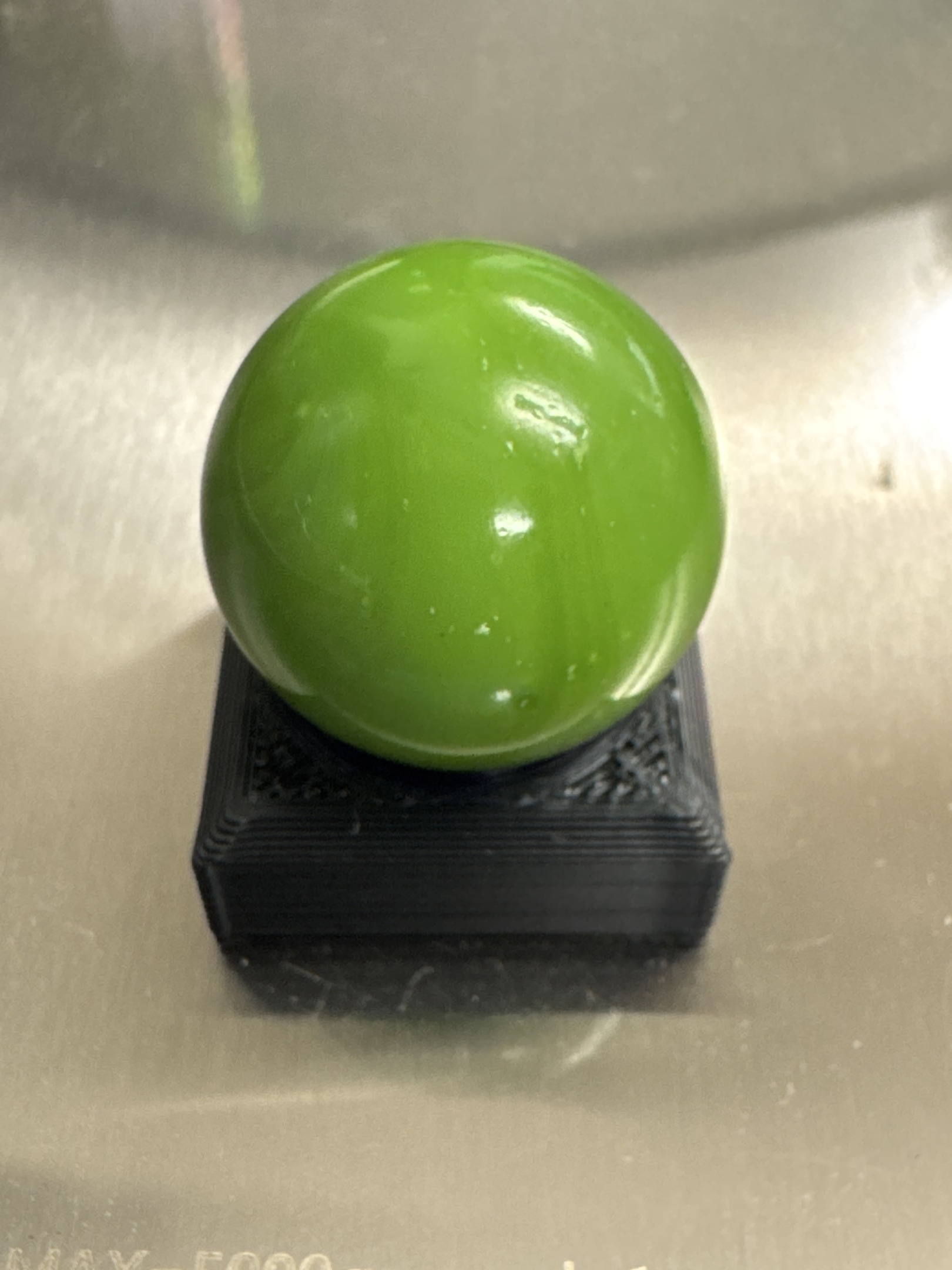 Lime Green Shooter by Akro Agate Company