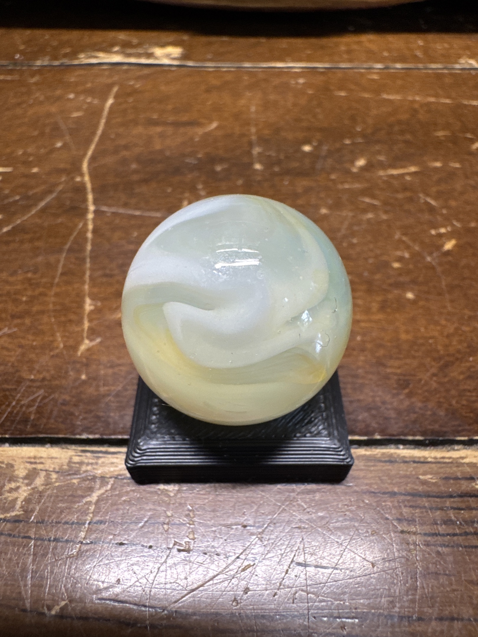 Green Moonie / Prize Name Shooter by Akro Agate Company