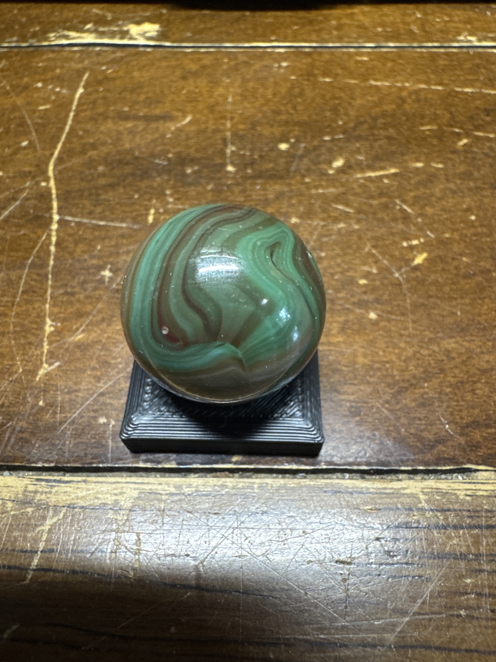 Green Oxblood by Akro Agate Company