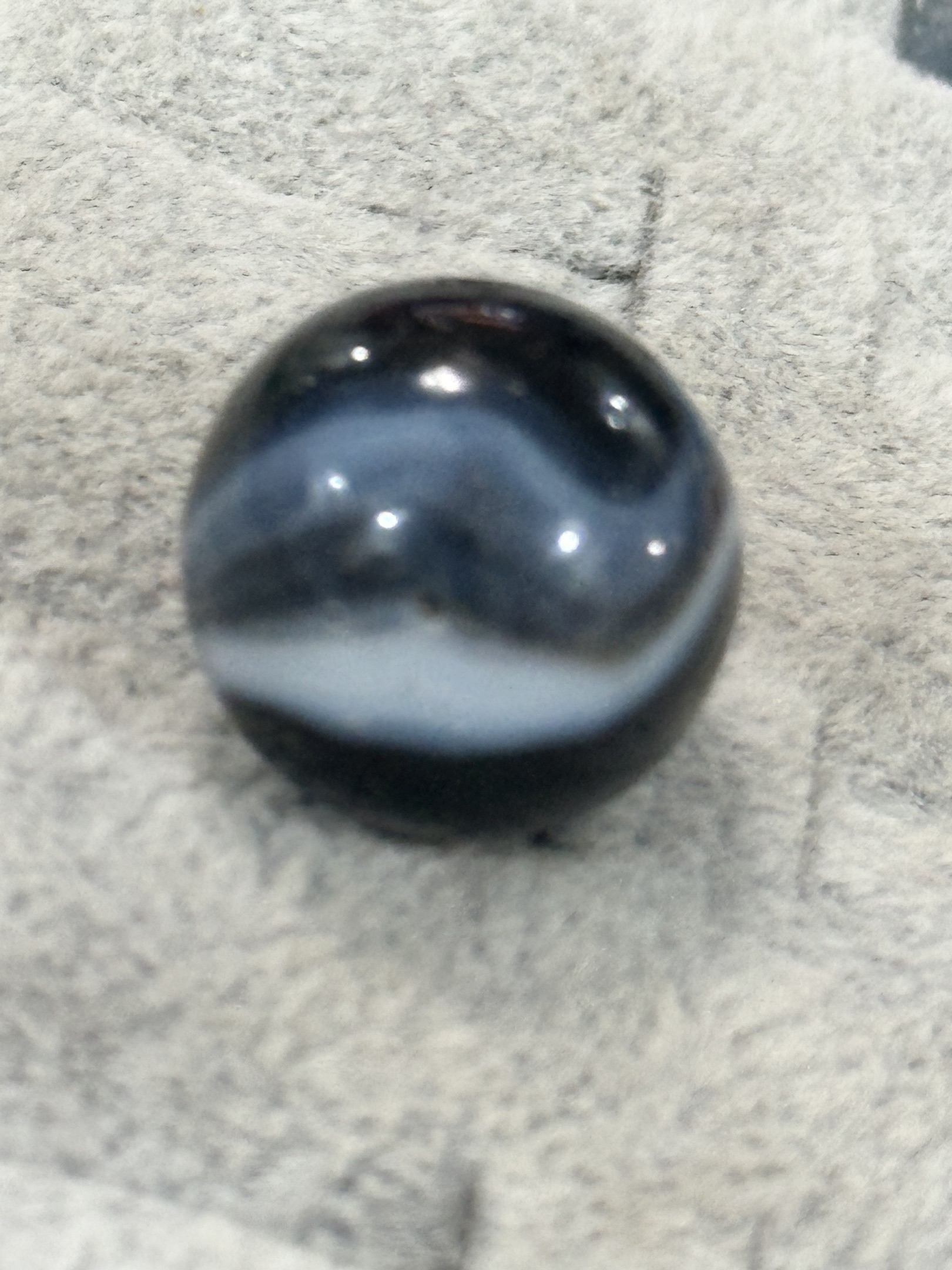Black and Blue Swirl by Alley Agate, identification view