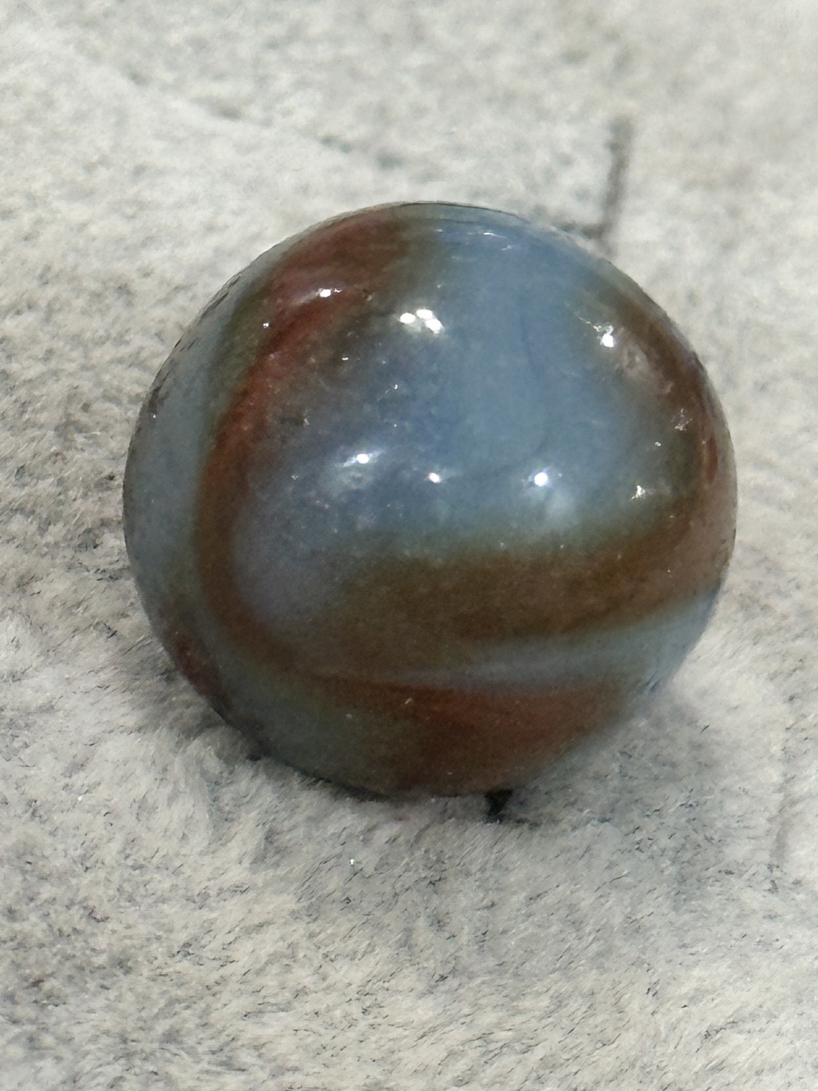 Blue and Brown Swirl by Alley Agate, identification view