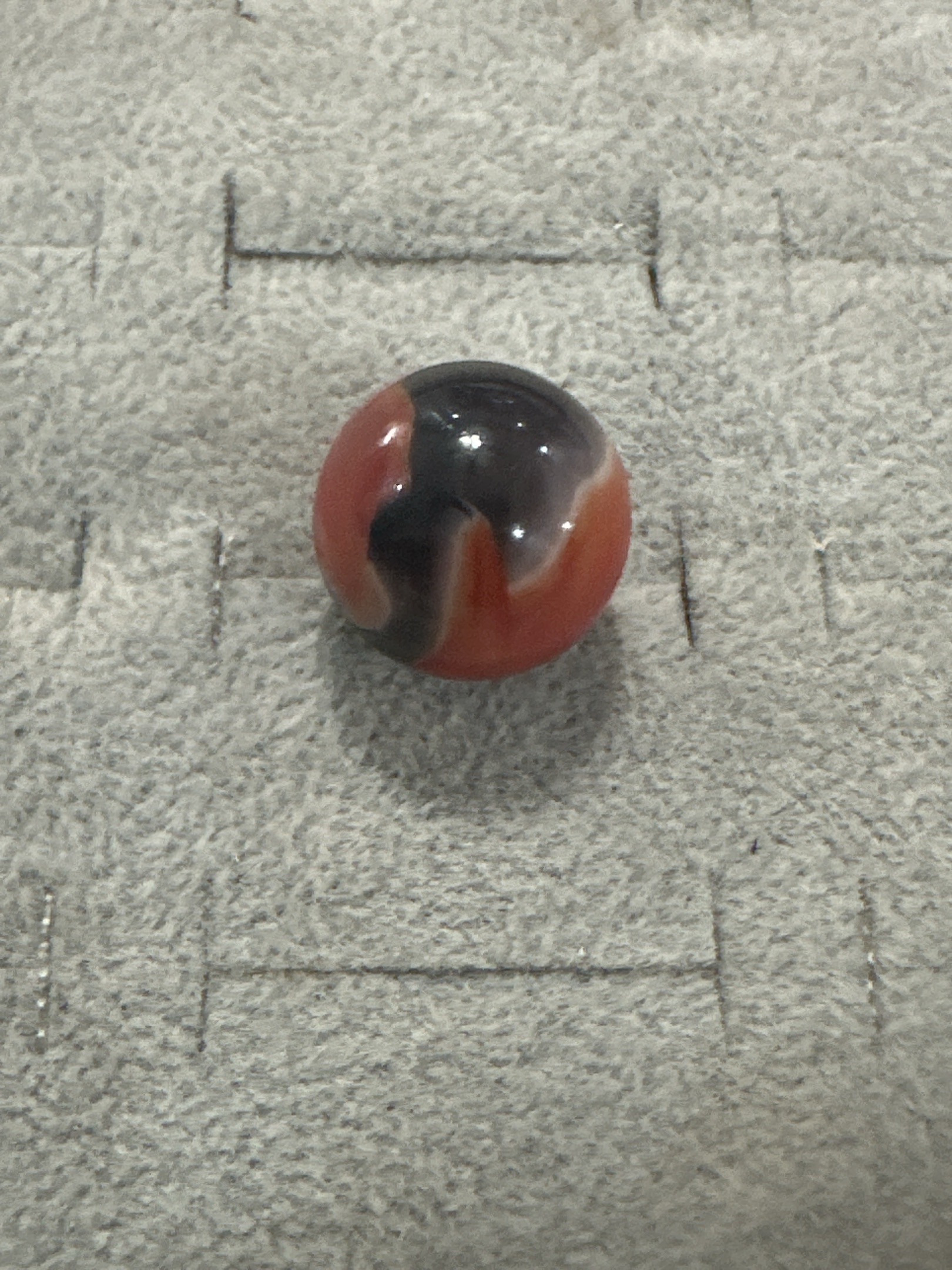 Red Zebra / Blood Spatter Variant by Peltier Glass Company, identification view