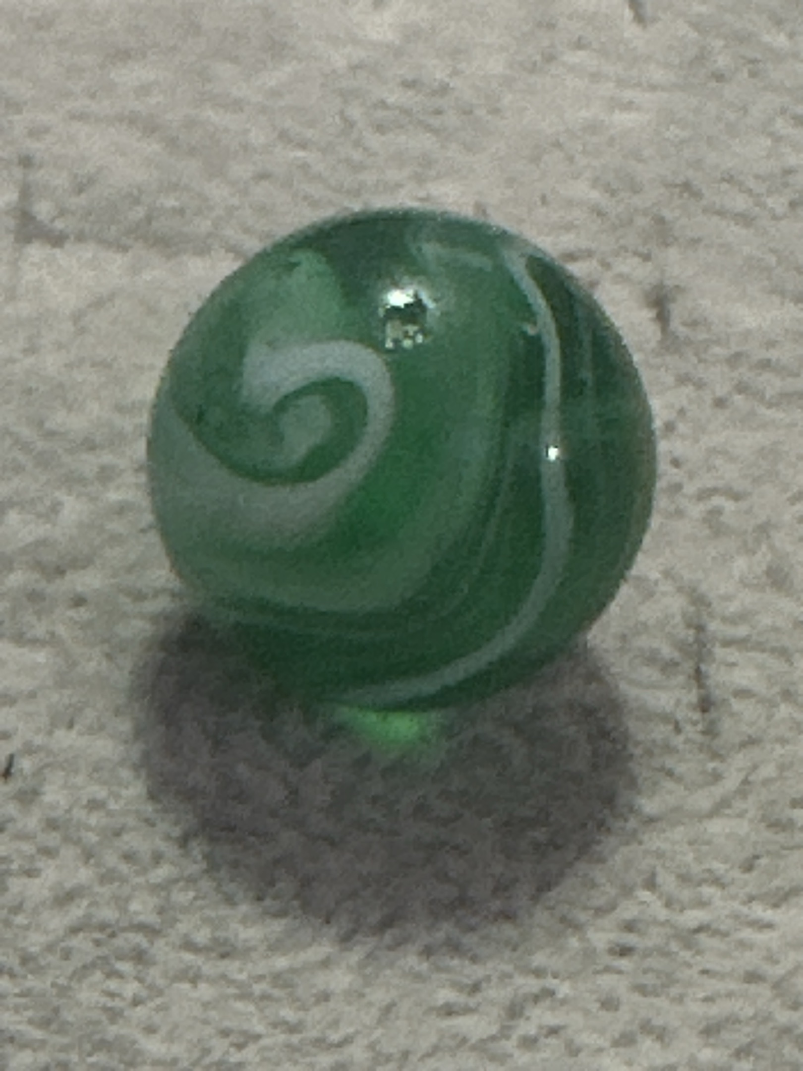 Green Transparent Swirl by Alley Agate, identification view