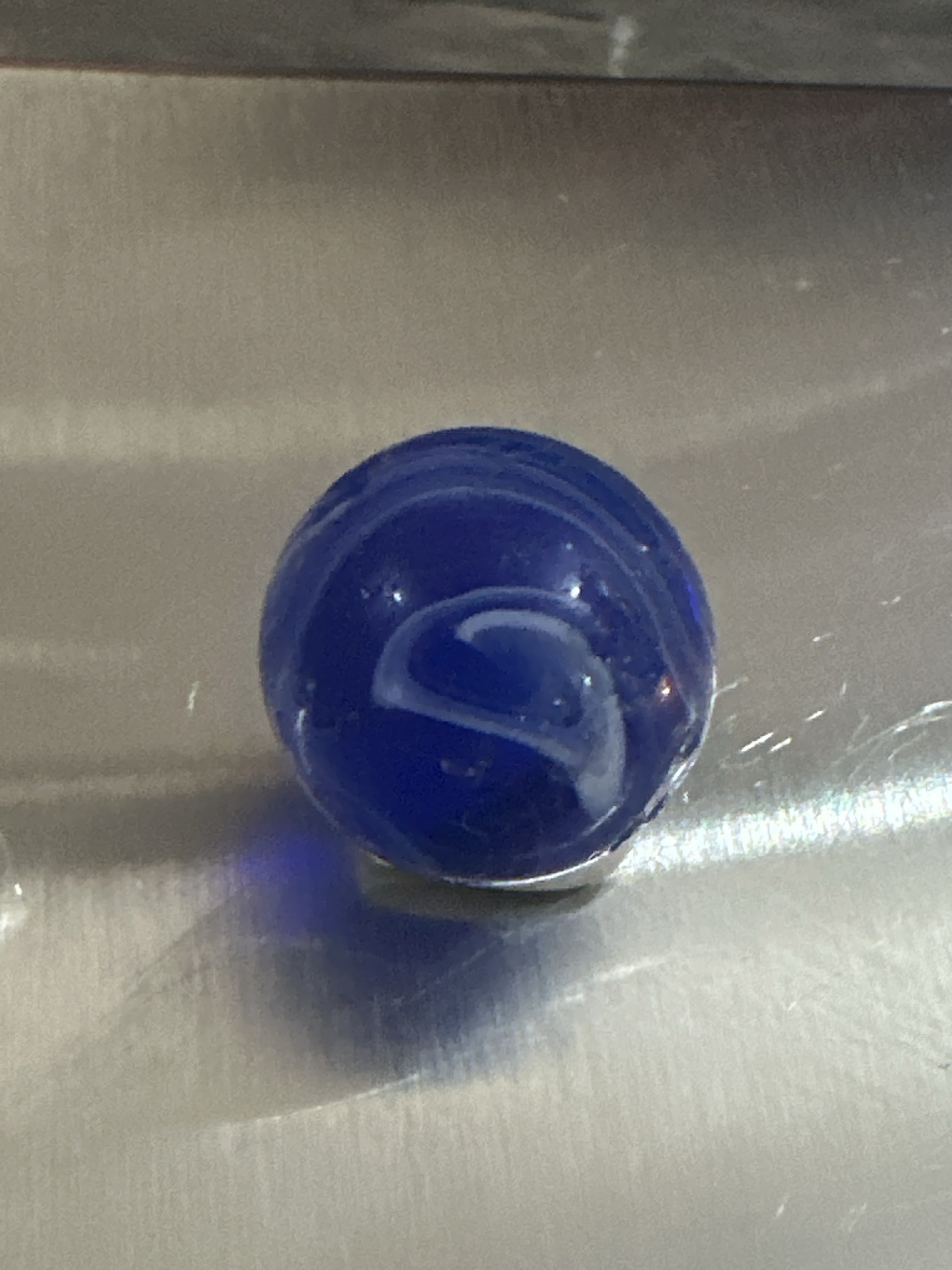 Cobalt Blue and White Swirl by Alley Agate, identification view