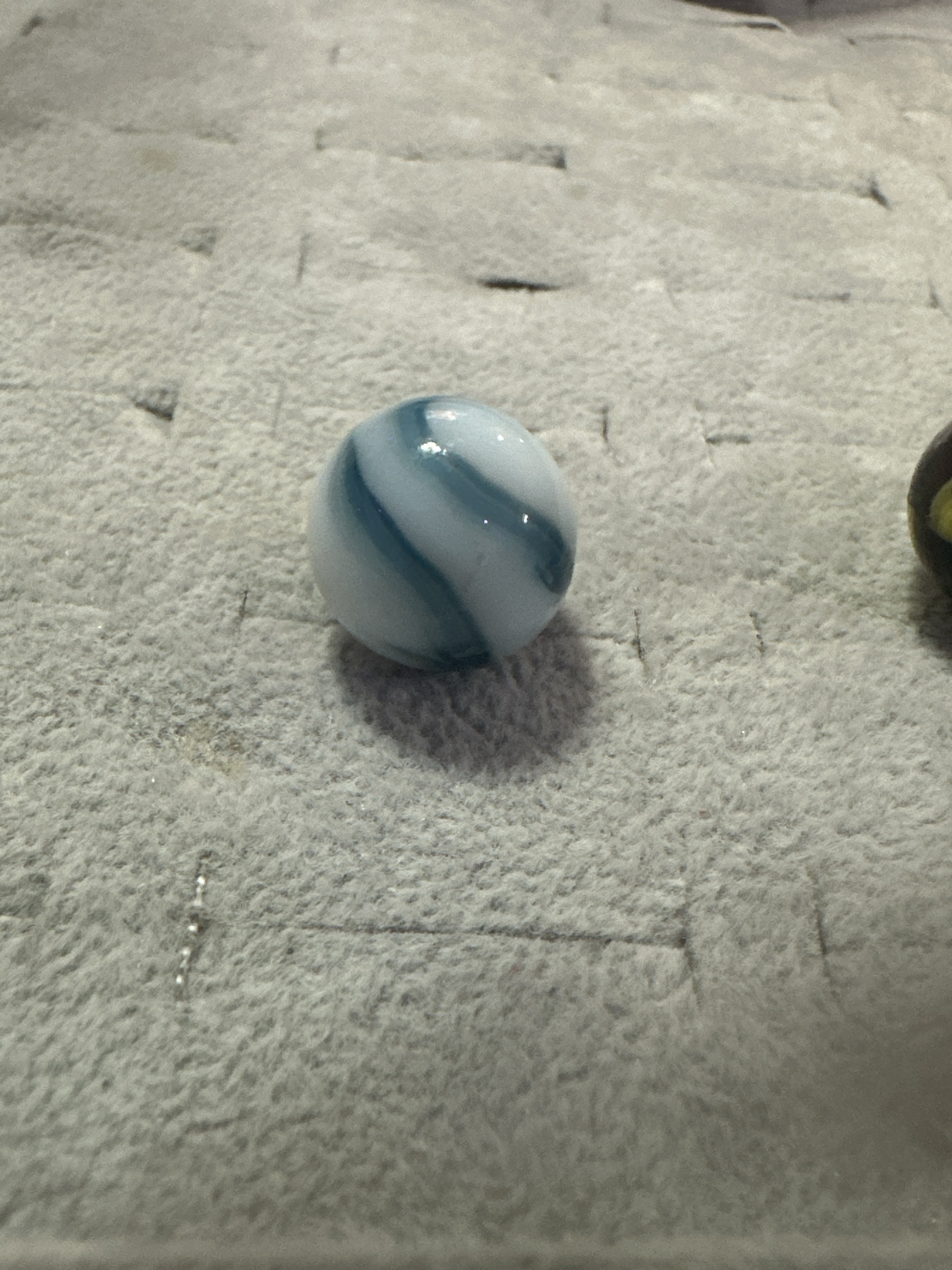 Blue and White Swirl by Alley Agate, identification view