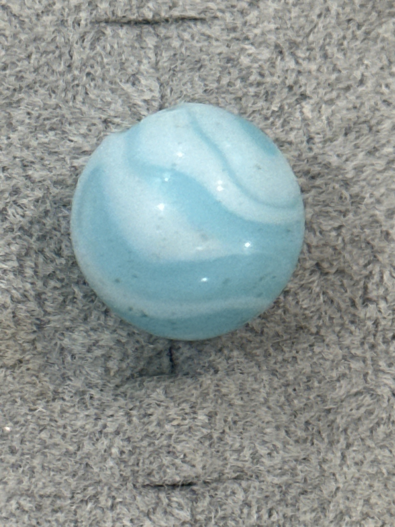 Blue and White Swirl by Alley Agate, identification view