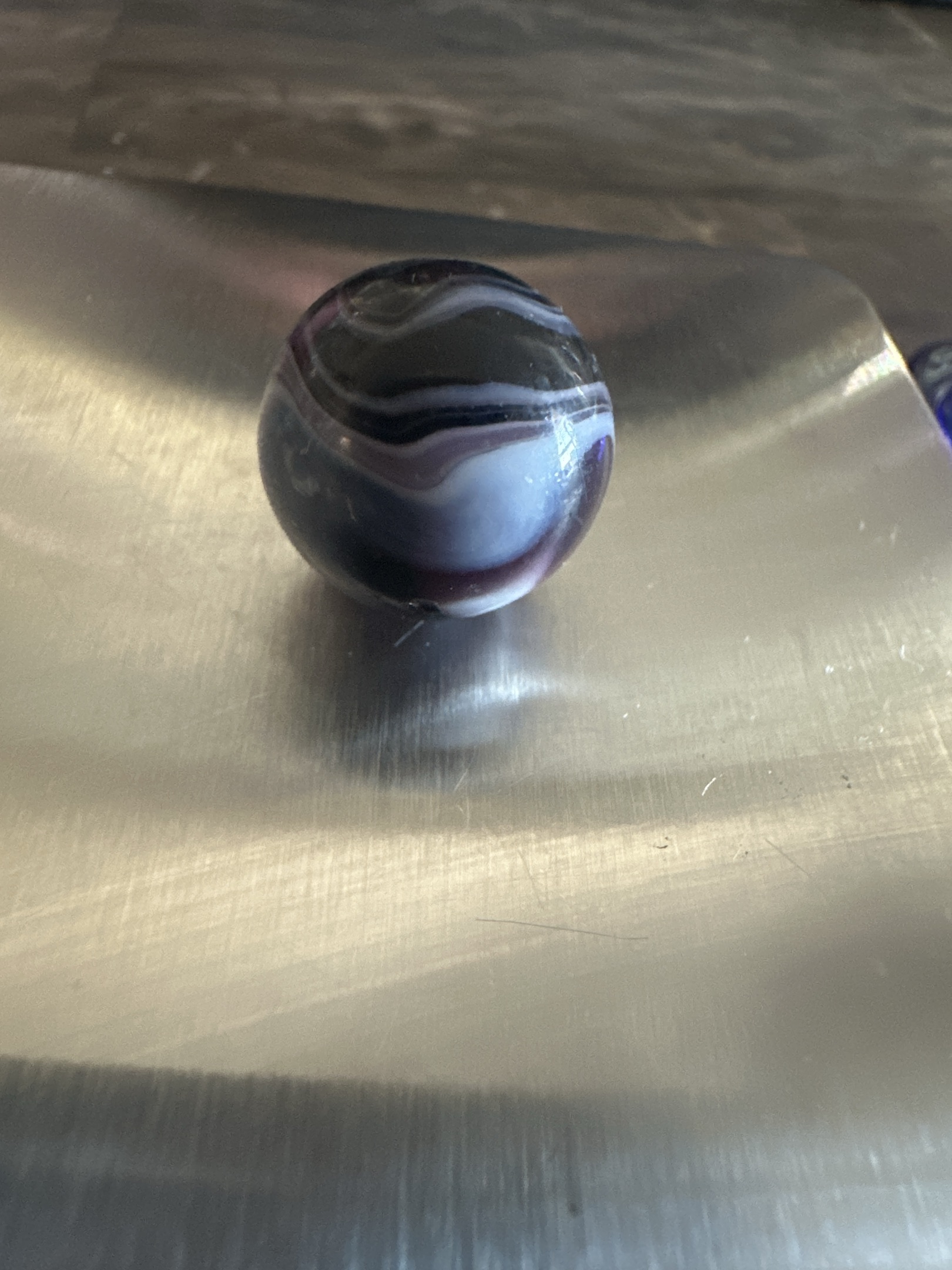 Purple and White Swirl by Alley Agate, identification view