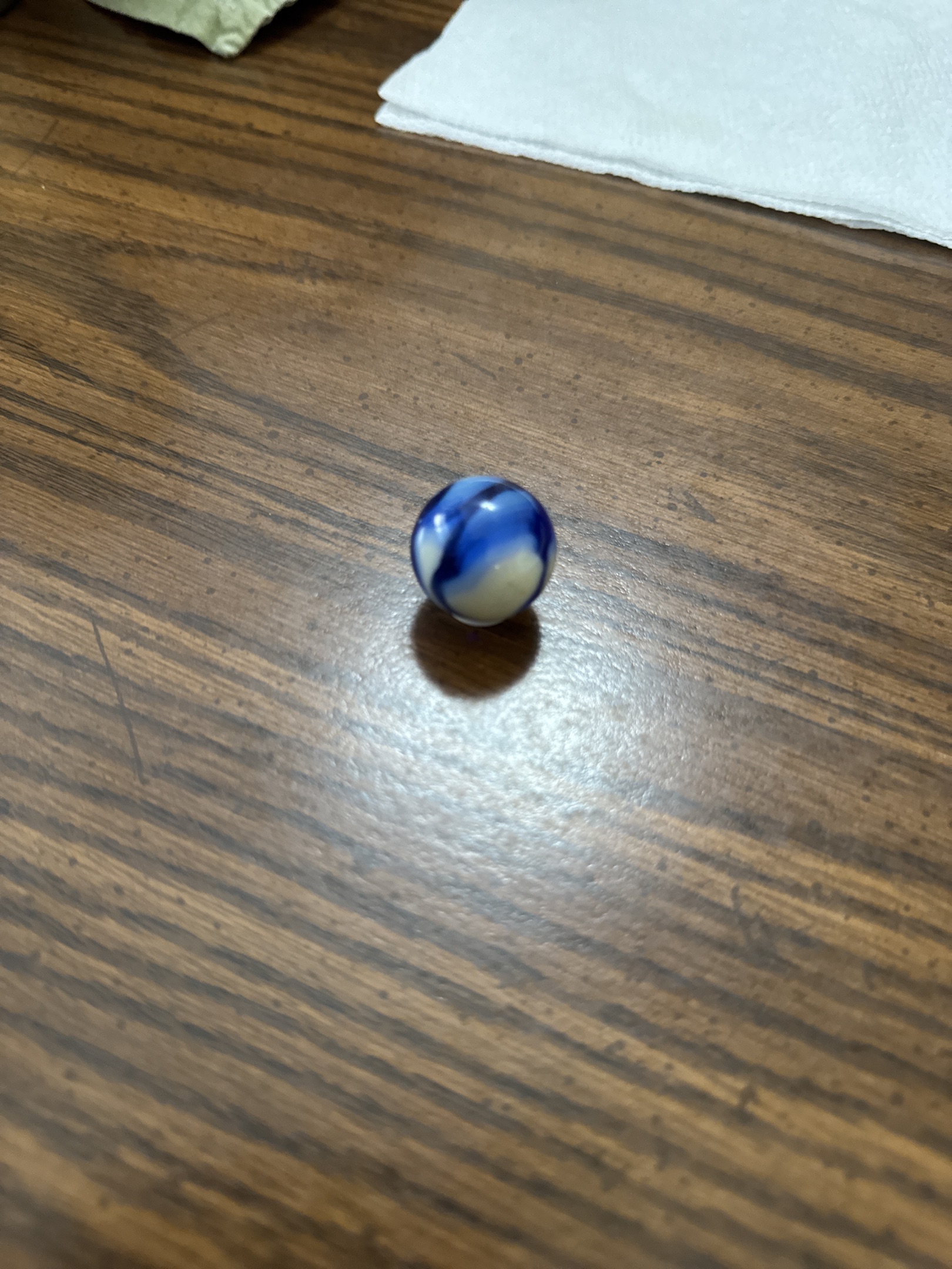 Blue and White Swirl by Alley Agate, identification view