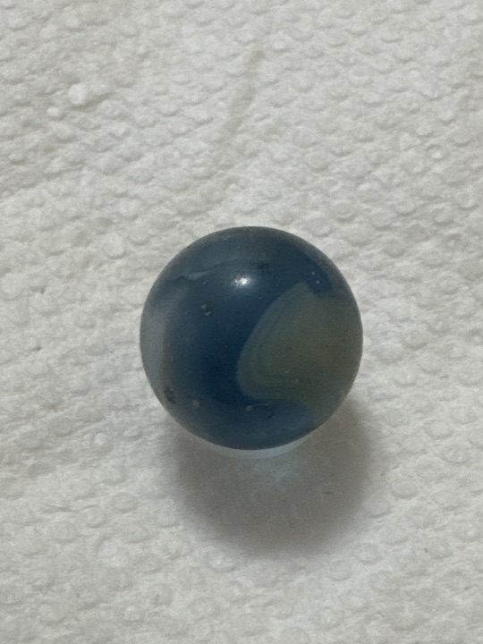 Blue Opaque Patch by Akro Agate, identification view