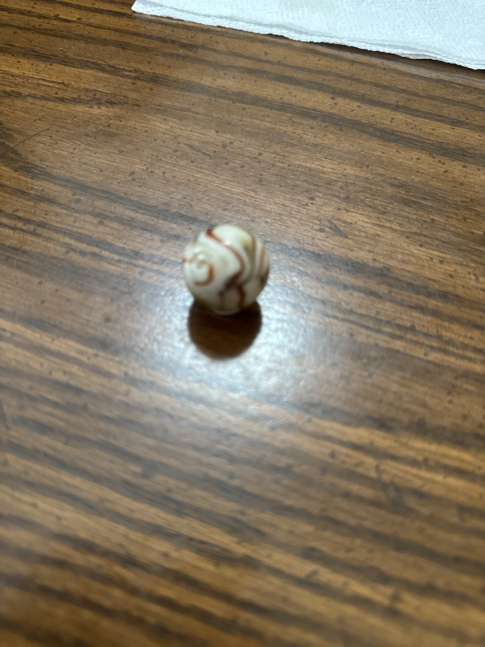 Brown & Tan Swirl on Cream by Alley Agate Company, identification view