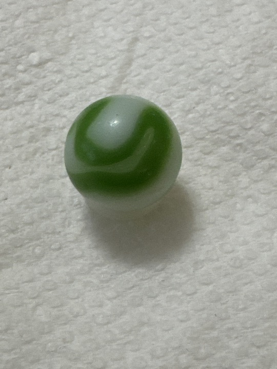 Green and White Swirl by Alley Agate, identification view