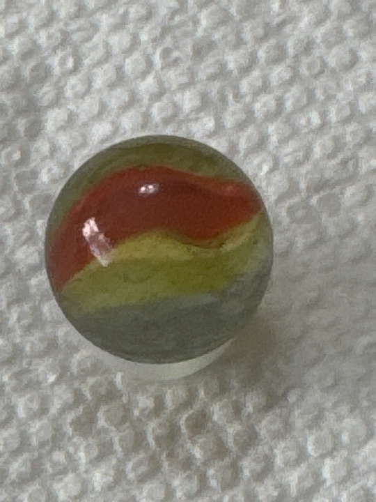 Tri-Color Cat's Eye Red and Yellow by Vitro Agate, identification view