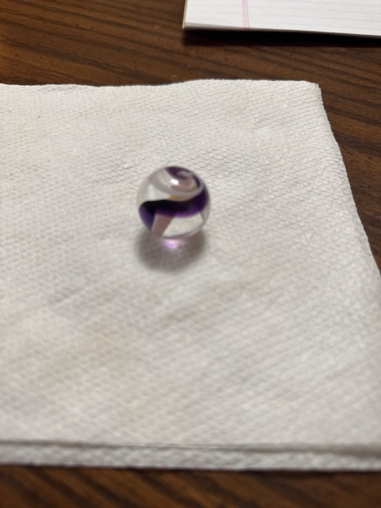 Banana / Multi-Vane Purple & White Cat's Eye by Japanese / Asian Import (e.g., Yasuda / Awa), identification view