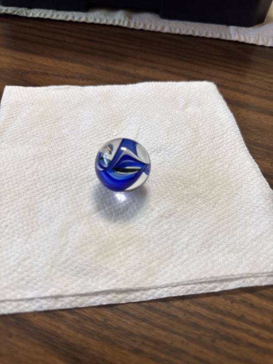 Blue Wave Ribbon by Contemporary Art Glass (Unknown Maker), identification view