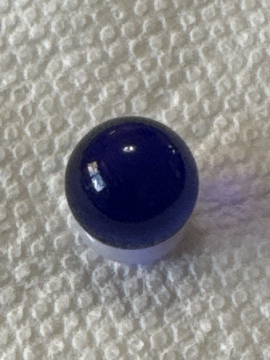 Cobalt Blue Clearie by Vitro Agate, identification view