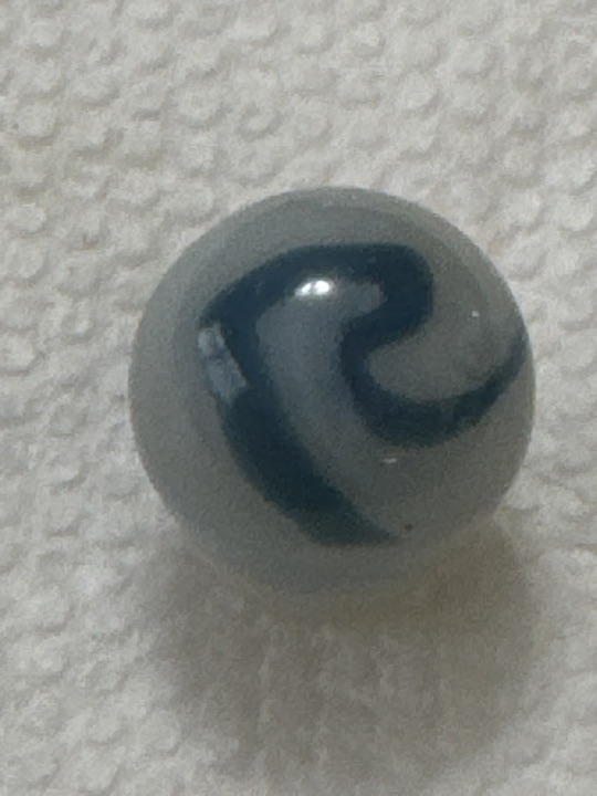 Blue and White Swirl by Alley Agate, identification view