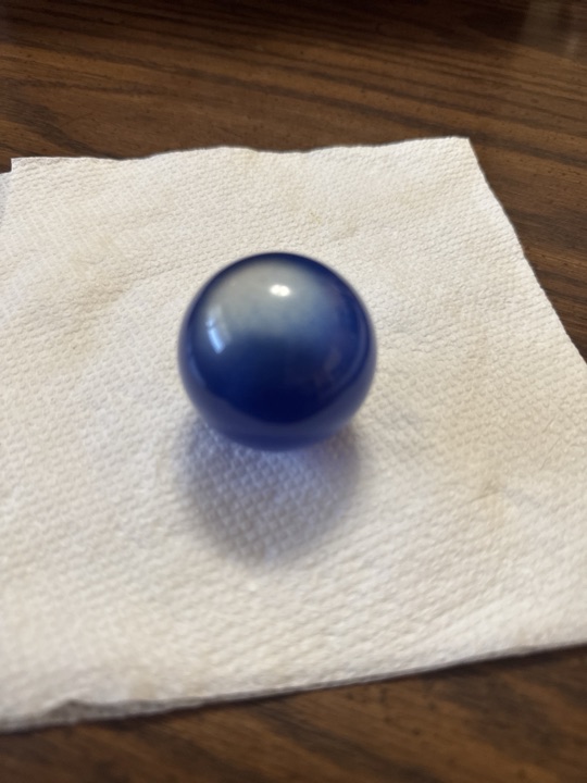 Cobalt Blue Mammoth by Vacor de Mexico (Mega Marbles), identification view