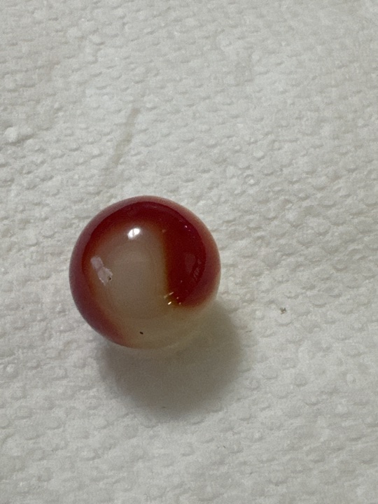 Ace - Red on White by Akro Agate, identification view