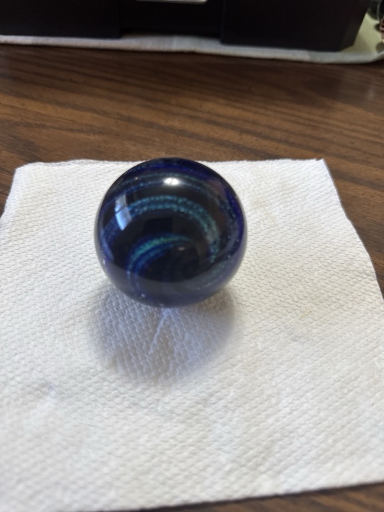Galaxy Spiral / Dichroic Vortex by Contemporary Studio Glass Artist, identification view