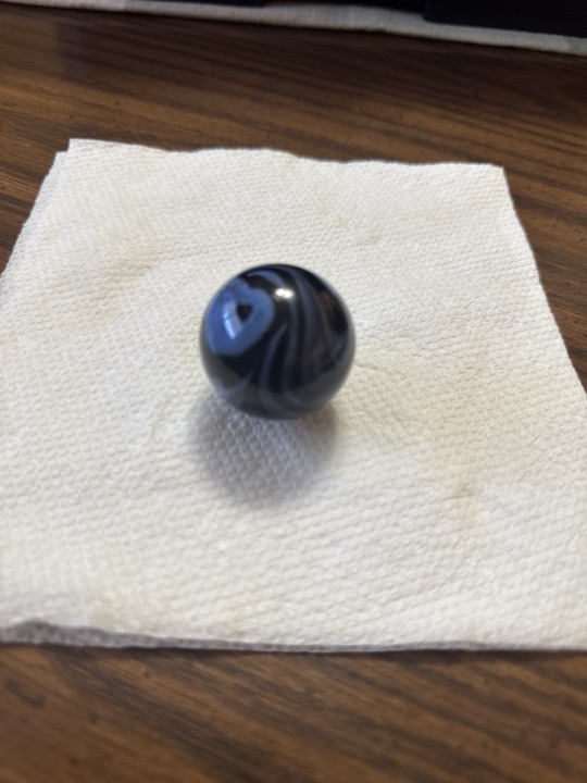 Contemporary Black with Silver Swirl by Contemporary Art Glass, identification view