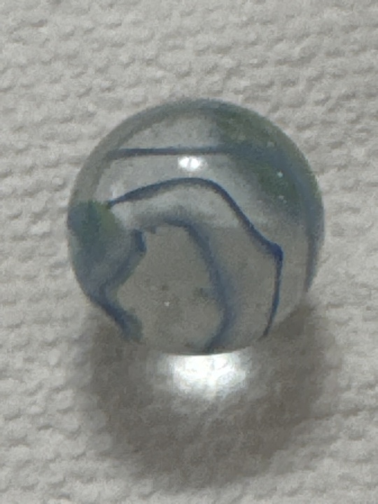 Blue Ribbon Clearie by Vitro Agate, identification view