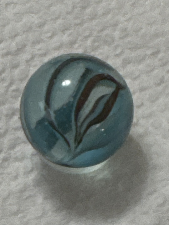 Blue Tint Brown Vanes Cat's Eye by Vitro Agate, identification view