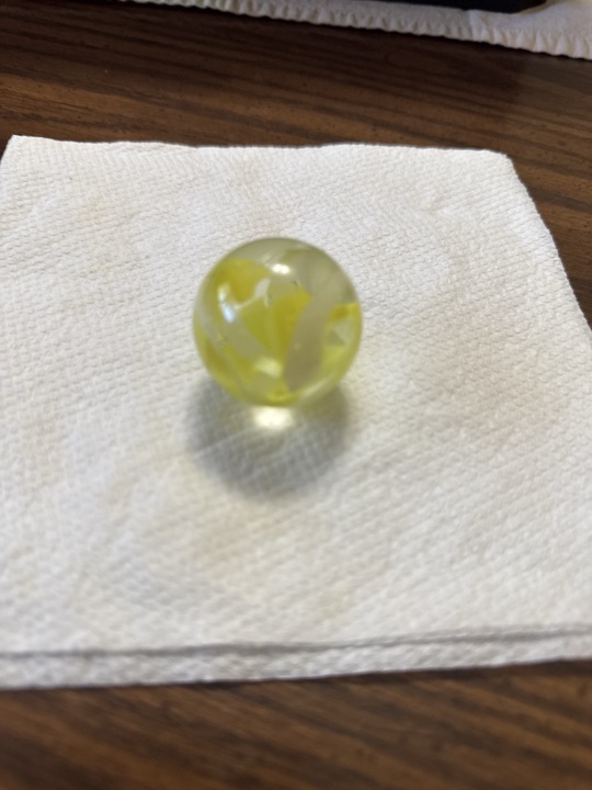 Yellow Ribbon Swirl by Alley Agate, identification view
