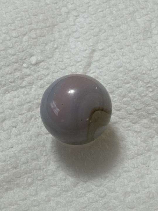 Gray Slag with Brown Ribbon by Akro Agate, identification view