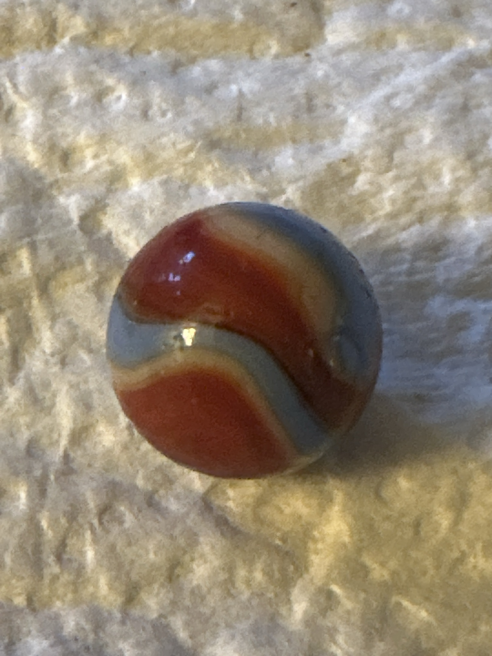 Blue and Orange Flame Swirl by Alley Agate