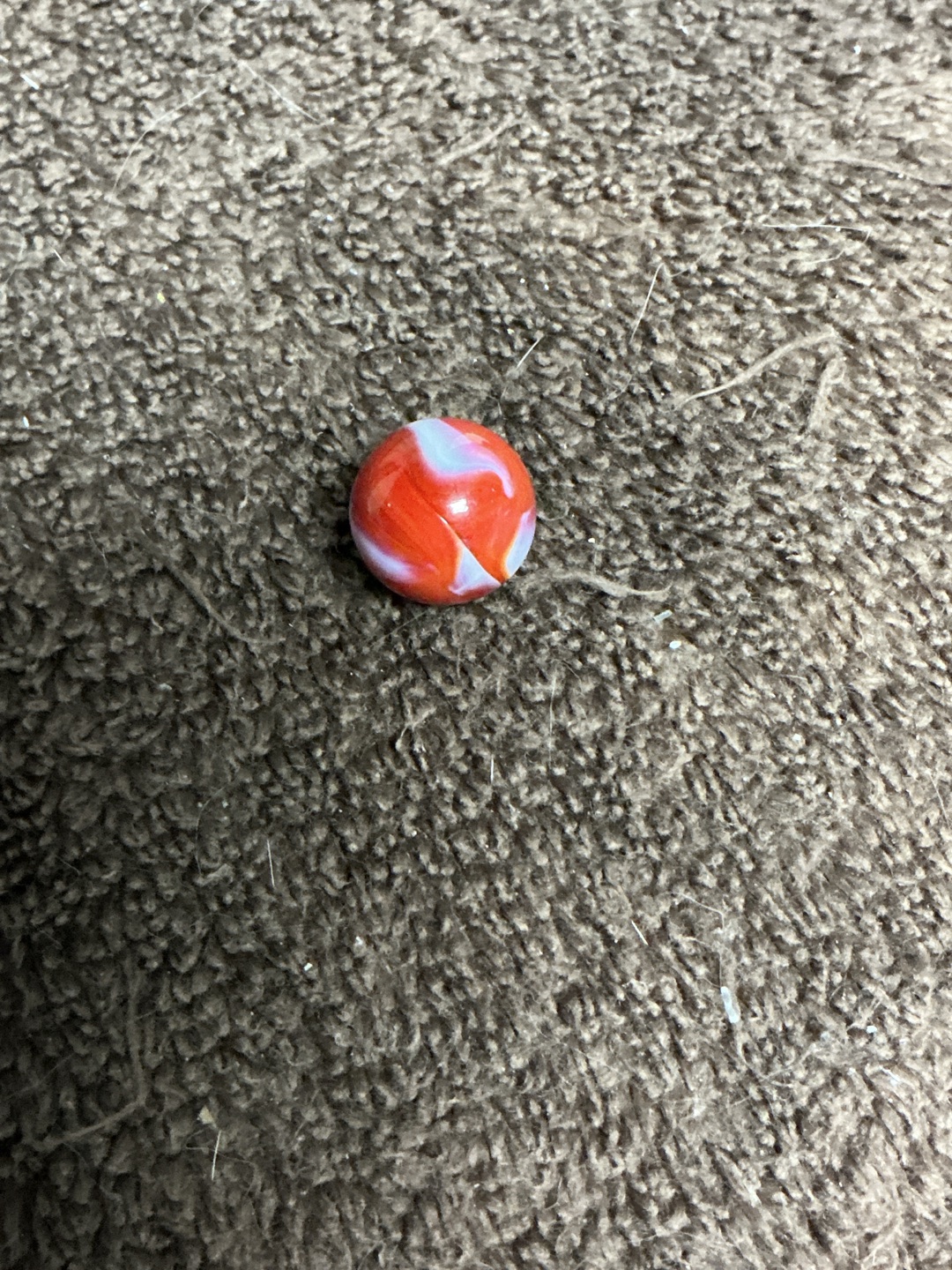 Red and White Patch by Akro Agate