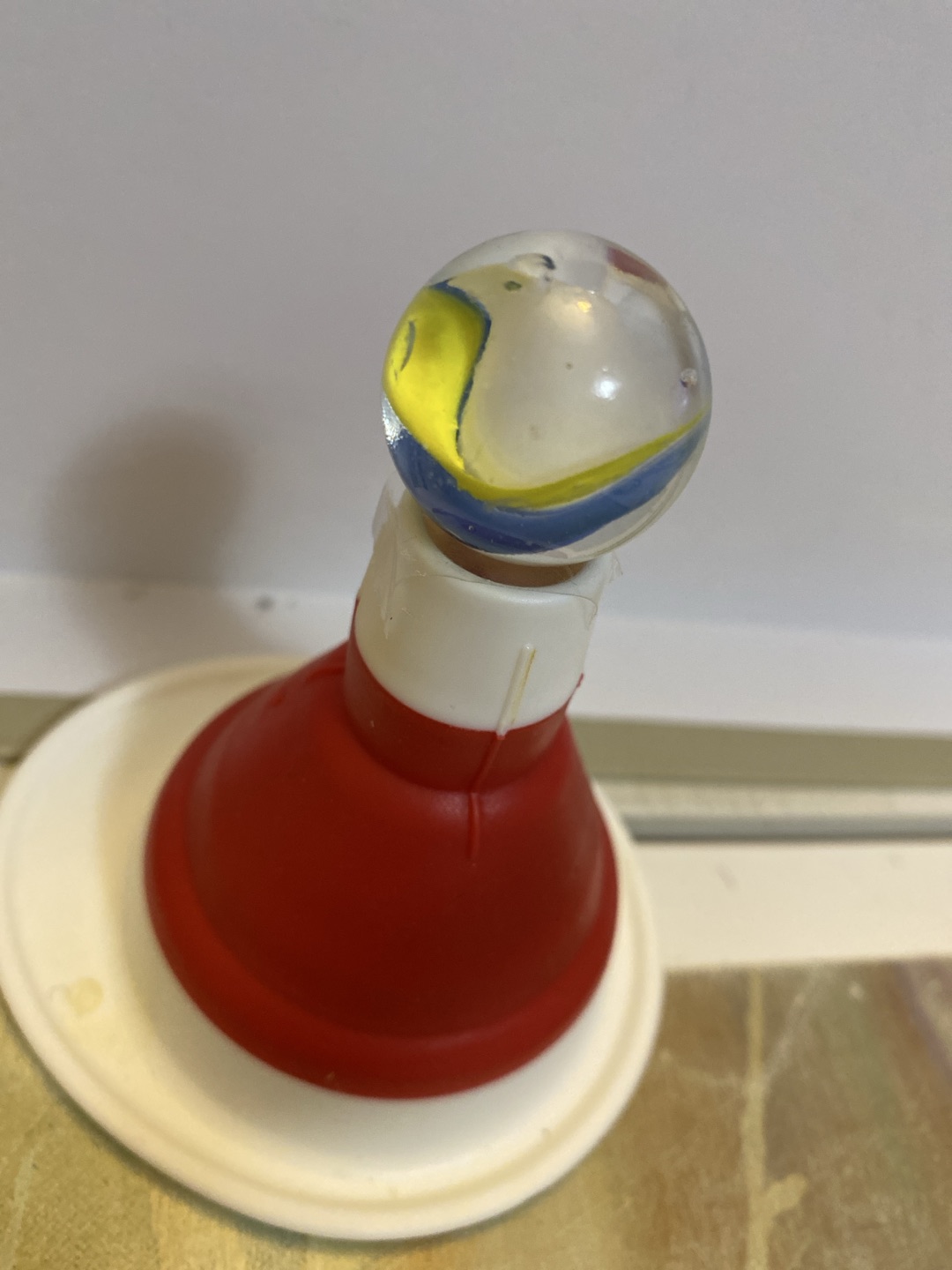 Banana Cat's Eye (Yellow and Blue) by Peltier Glass Company