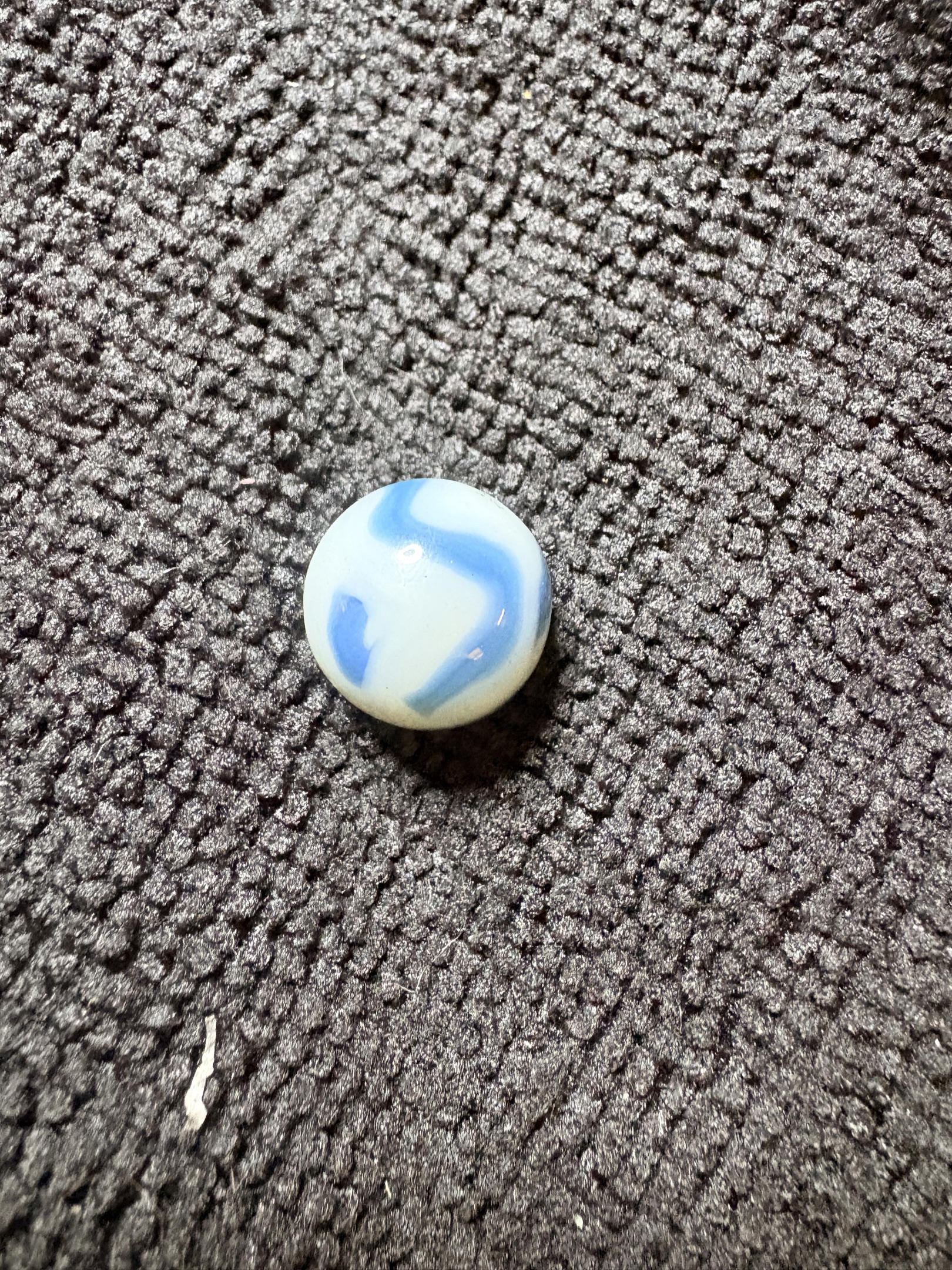 Blue and White Swirl by Akro Agate