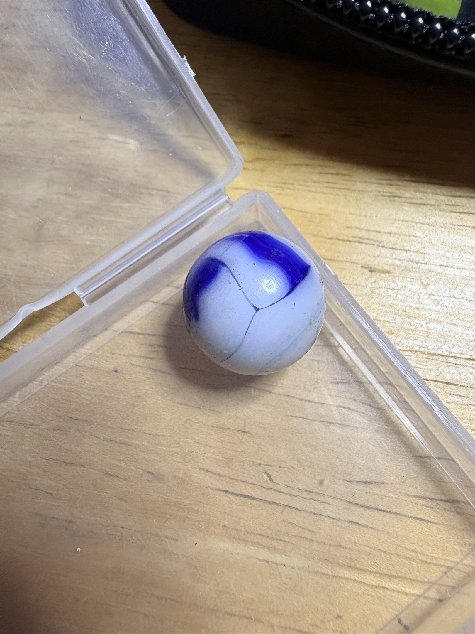 Blue & White Swirl by Akro Agate Company