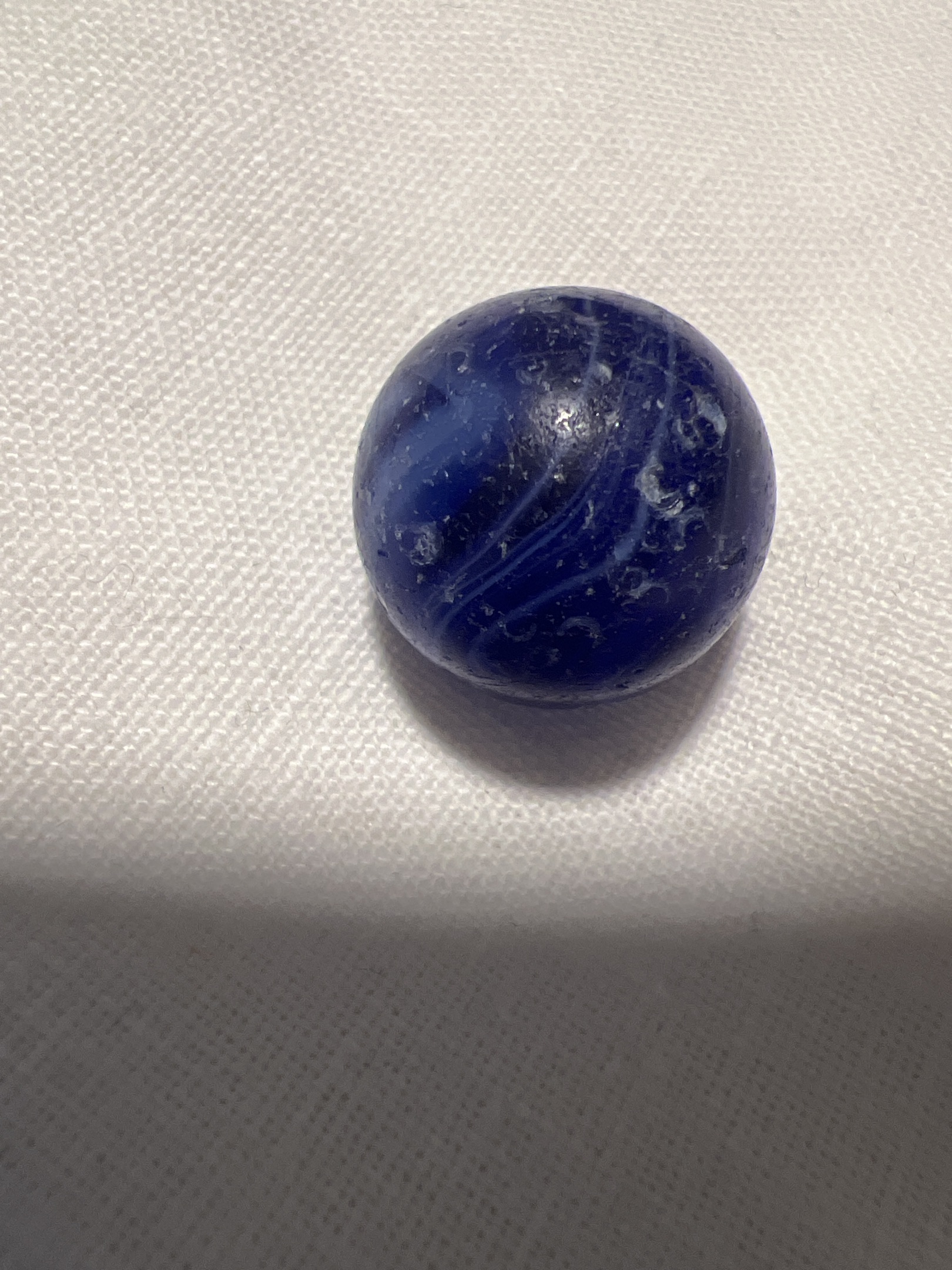 Blue Swirl Shooter by Alley Agate